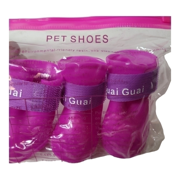 Pet Dog Waterproof Anti-skid Rainshoes Boots Size M - Picture 8 of 13